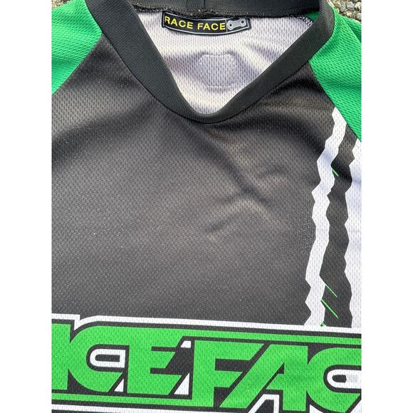 Raceface jersey y2k motocross bike long sleeve green black moto 20x27 Medium - Picture 2 of 4